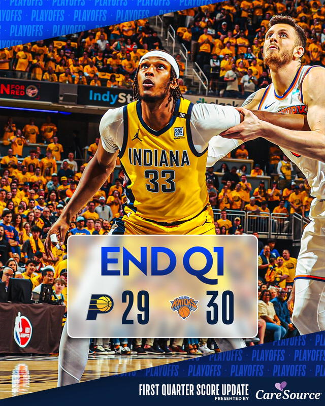 1Q marker.  Photo: Pacers 